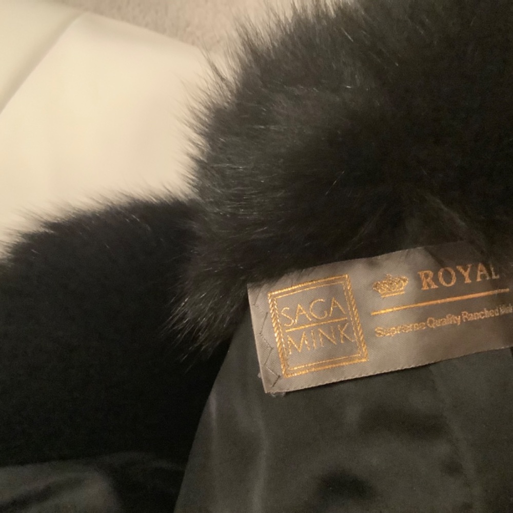 Saga Mink Royal Collection With Fox Tuxedo Collar - image 7